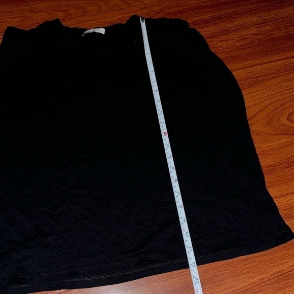 ASOS pull&bear black muscle drop volume shoulder tee t-shirt women L - Picture 3 of 8